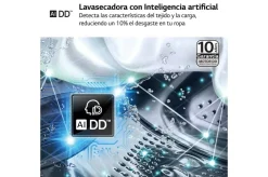 Lavasecadora LG Inteligente AI Direct Drive TM 9/6 KG 1400RPM CLASE D F4DR6009A1W