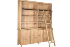 Librería de Pino y Metal con Escalera MB-222248
