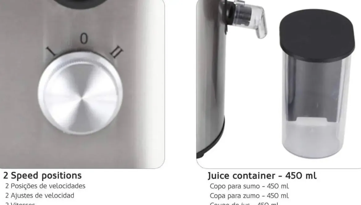 Licuadora HAEGER JE600002B MINI JUICER 600W 2 Velocidades INOX