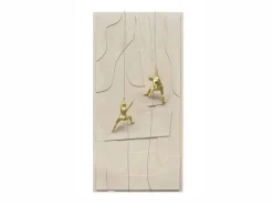 Lienzo Abstracto con Relieve y Figuras de Resina 81-511