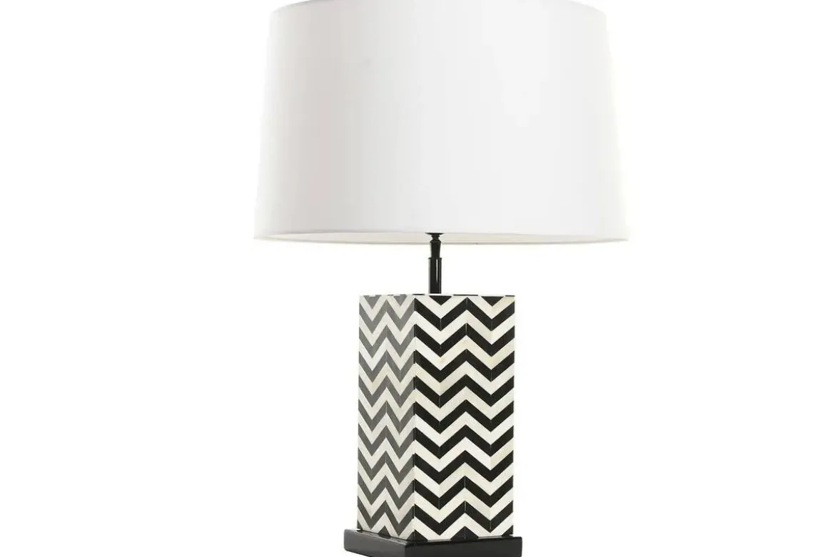 Lámpara de Mesa Acero Y Resina Blanco LA-219577