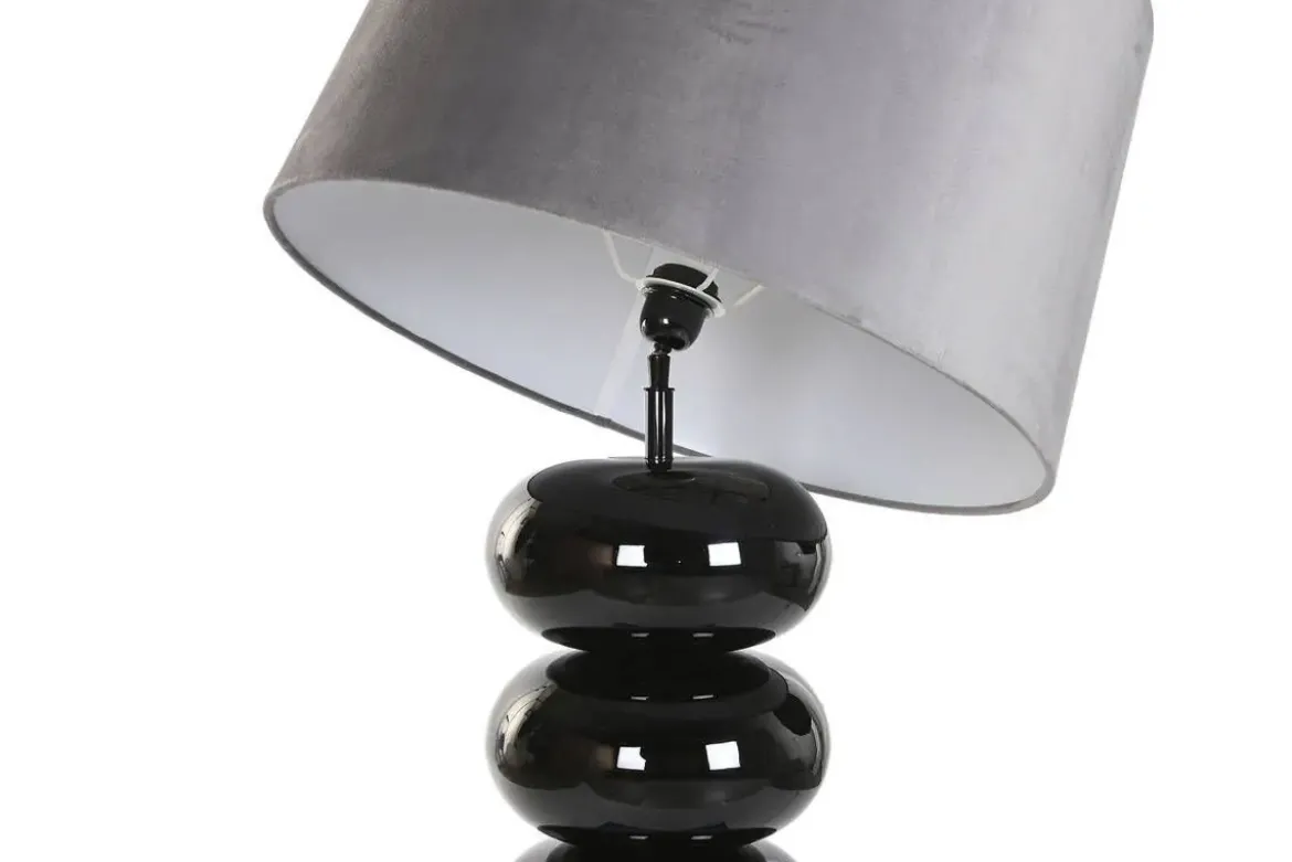 Lámpara de Mesa en Acero Patinado Negro LA-219578