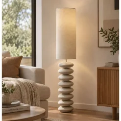 Lámpara de Pie Beige con Textura Rugosa 161 cm ULAGIRI 38-305