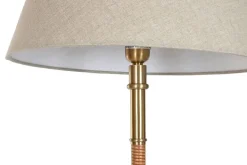 Lámpara de Pie Latón Ratán Natural LA-219583