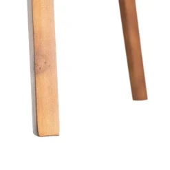Lámpara de Pie Marrón con Tulipa de Lino y Madera 50 cm 615776