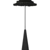 Lámpara de Pie Metal Y Fibra Negro LA-217683