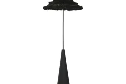 Lámpara de Pie Metal Y Fibra Negro LA-217683