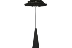 Lámpara de Pie Metal Y Fibra Negro LA-217683