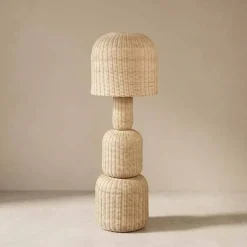 Lámpara de Pie Ratán Beige LA-217676