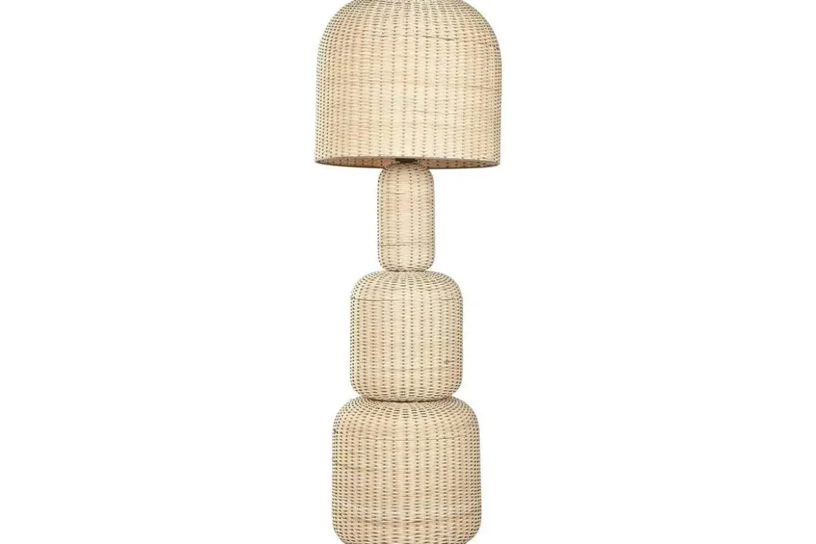 Lámpara de Pie Ratán Beige LA-217676