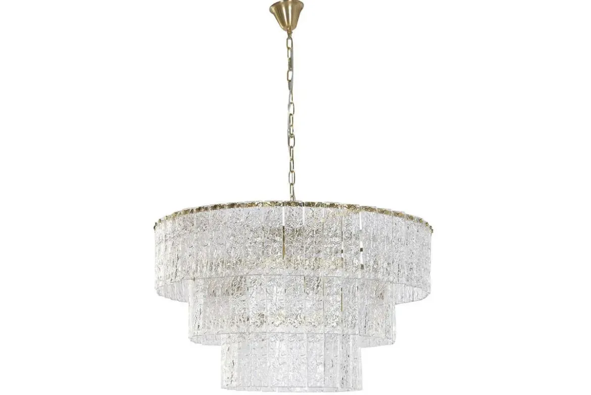 Lámpara de Techo Cristal Y Metal Transparente LA-226301