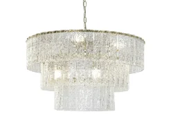Lámpara de Techo Cristal Y Metal Transparente LA-226301