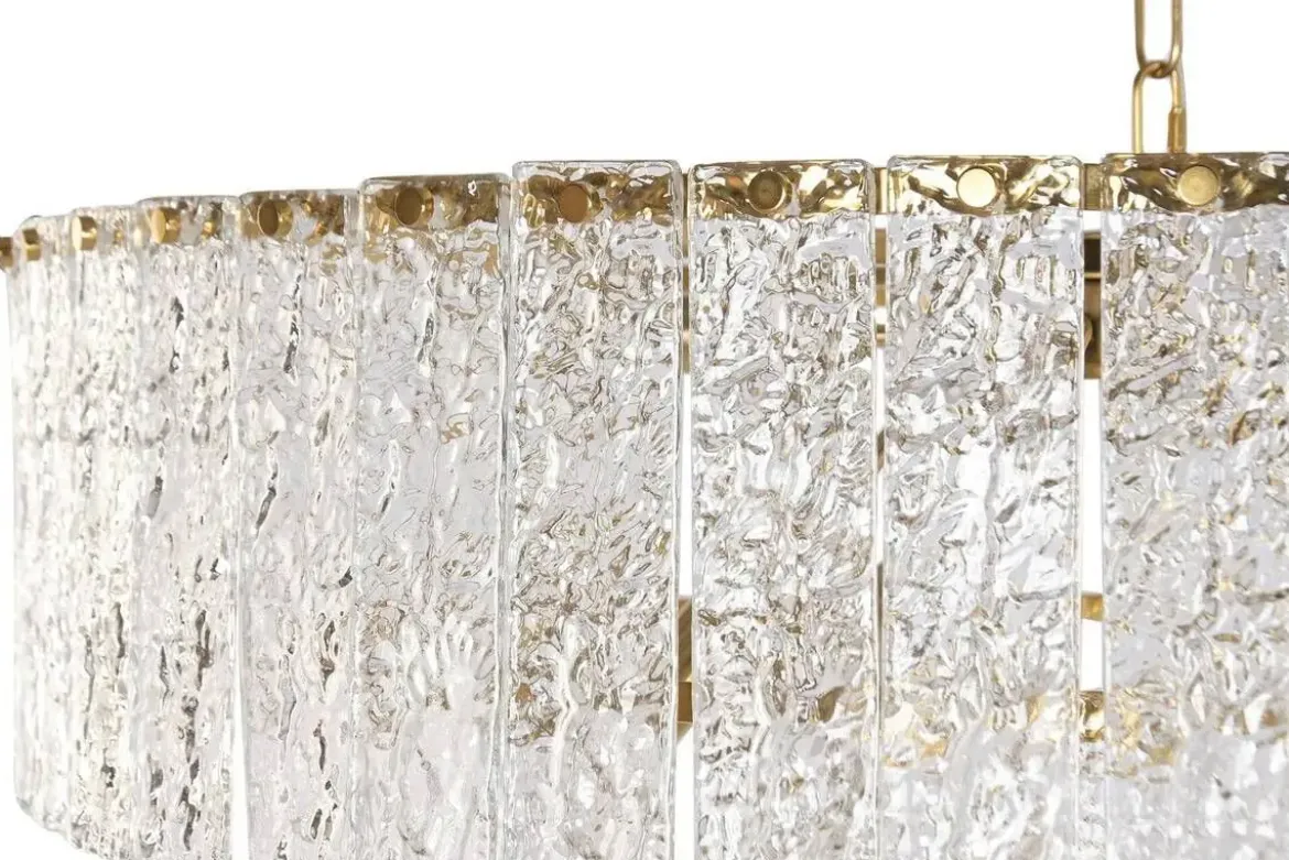 Lámpara de Techo Cristal Y Metal Transparente LA-226301
