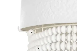 Lámpara de Techo de Hierro y Madera Blanca LA-213684