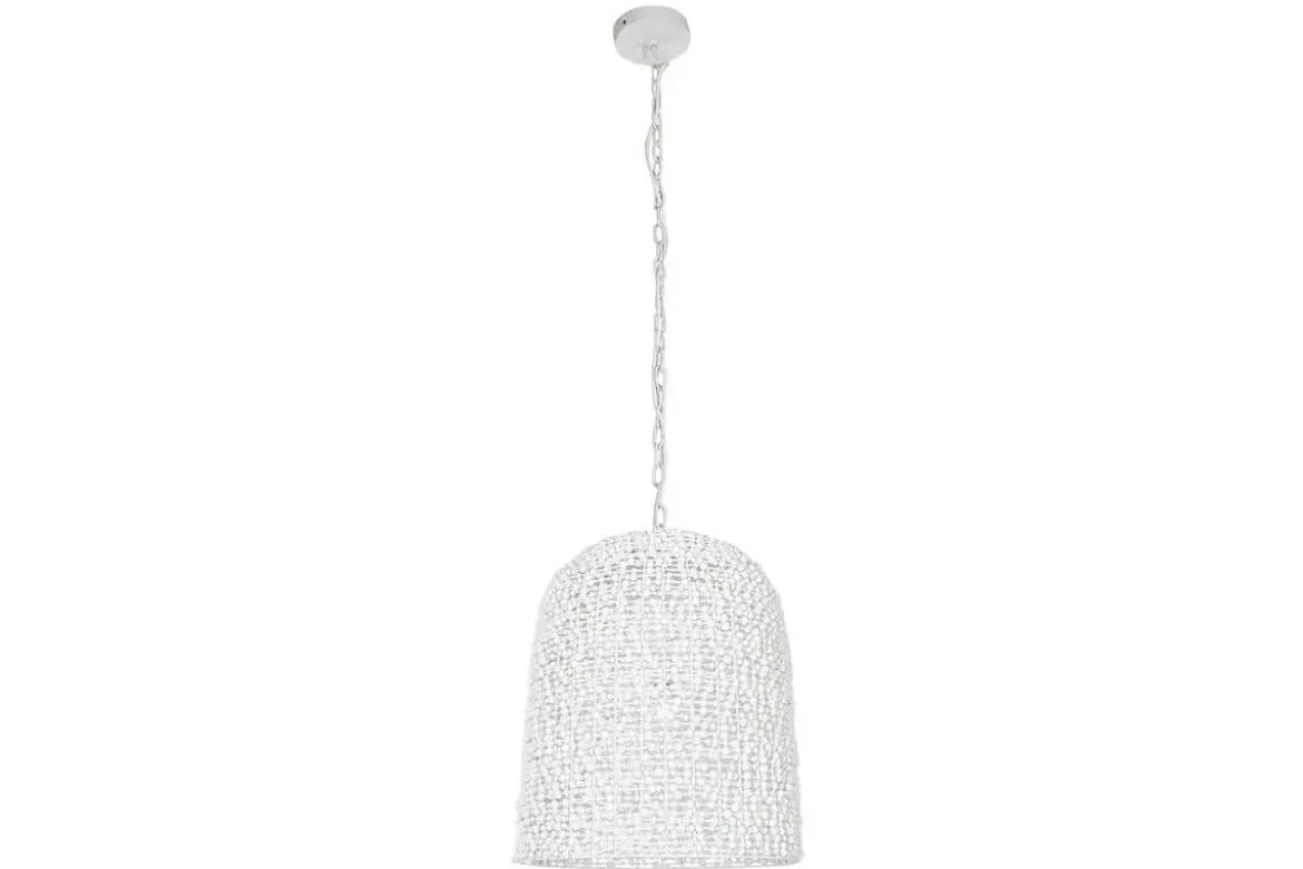 Lámpara de Techo Hierro Y Madera Blanco LA-213685