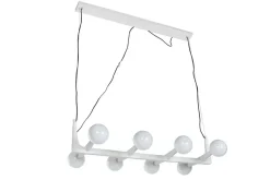 Lámpara de Techo Metal Y Cristal Bola Blanco LA-217687