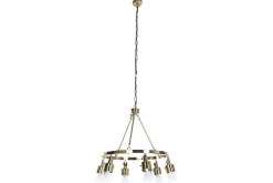 Lámpara de Techo Metal Y Cristal Dorado LA-206014