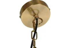 Lámpara de Techo Metal Y Cristal Dorado LA-206014