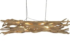 Lámpara de Techo Teca y Hierro 190 cm LA-223724