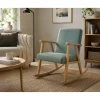Mecedora de Madera de Haya Tapizado en Poliéster MB-206410