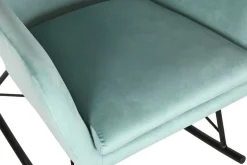 Mecedora Metal‑Poliéster Terciopelo Azul MB-211338