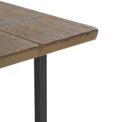 Mesa alta con encimera de madera de abeto color natural GABAR 10958