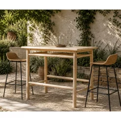 Mesa Alta de Teca Natural 133 cm MB-208051