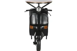 Mesa Alta Industrial de Hierro y Madera de Mango Moto Negro MB-211334