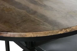 Mesa Alta Industrial de Hierro y Madera de Mango Moto Negro MB-211334