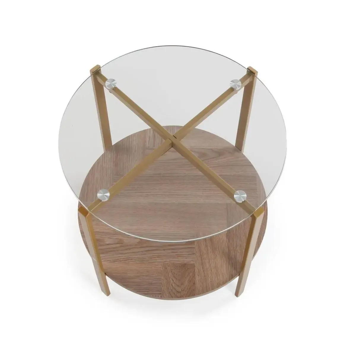 Mesa Auxiliar con Cristal Templado y Metal NIXO 22710039