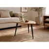Mesa Auxiliar de Acacia y Metal Natural MB-207414