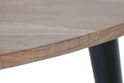 Mesa Auxiliar de Acacia y Metal Natural MB-207414