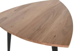 Mesa Auxiliar de Acacia y Metal Natural MB-207414