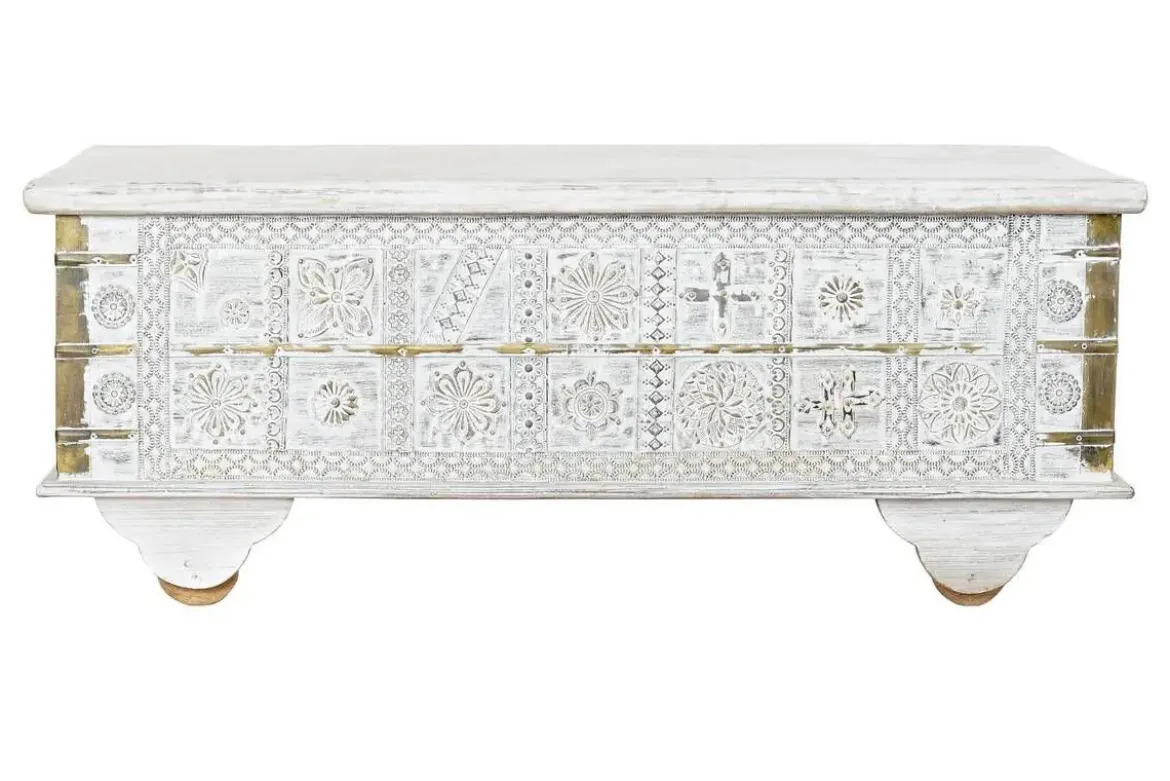 Mesa Auxiliar de Café en Blanco MB-182010
