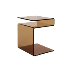 Mesa Auxiliar de Cristal con Revistero ZETA