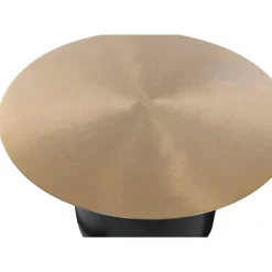 Mesa Auxiliar de Hierro Color Negro y Dorado MB-205297