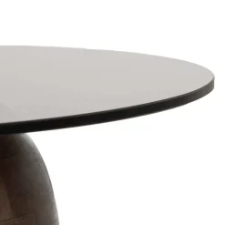 Mesa Auxiliar de Madera de Mango y Cristal 50 cm 612839
