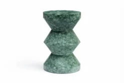 Mesa Auxiliar de Mármol Verde con Diseño Escultórico MB-230442