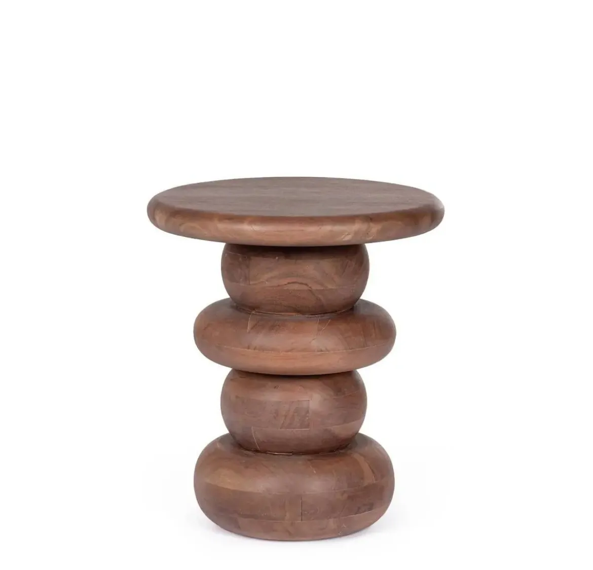 Mesa Auxiliar Escultórica en Madera de Mango Tobacco LOPEZ 0747460