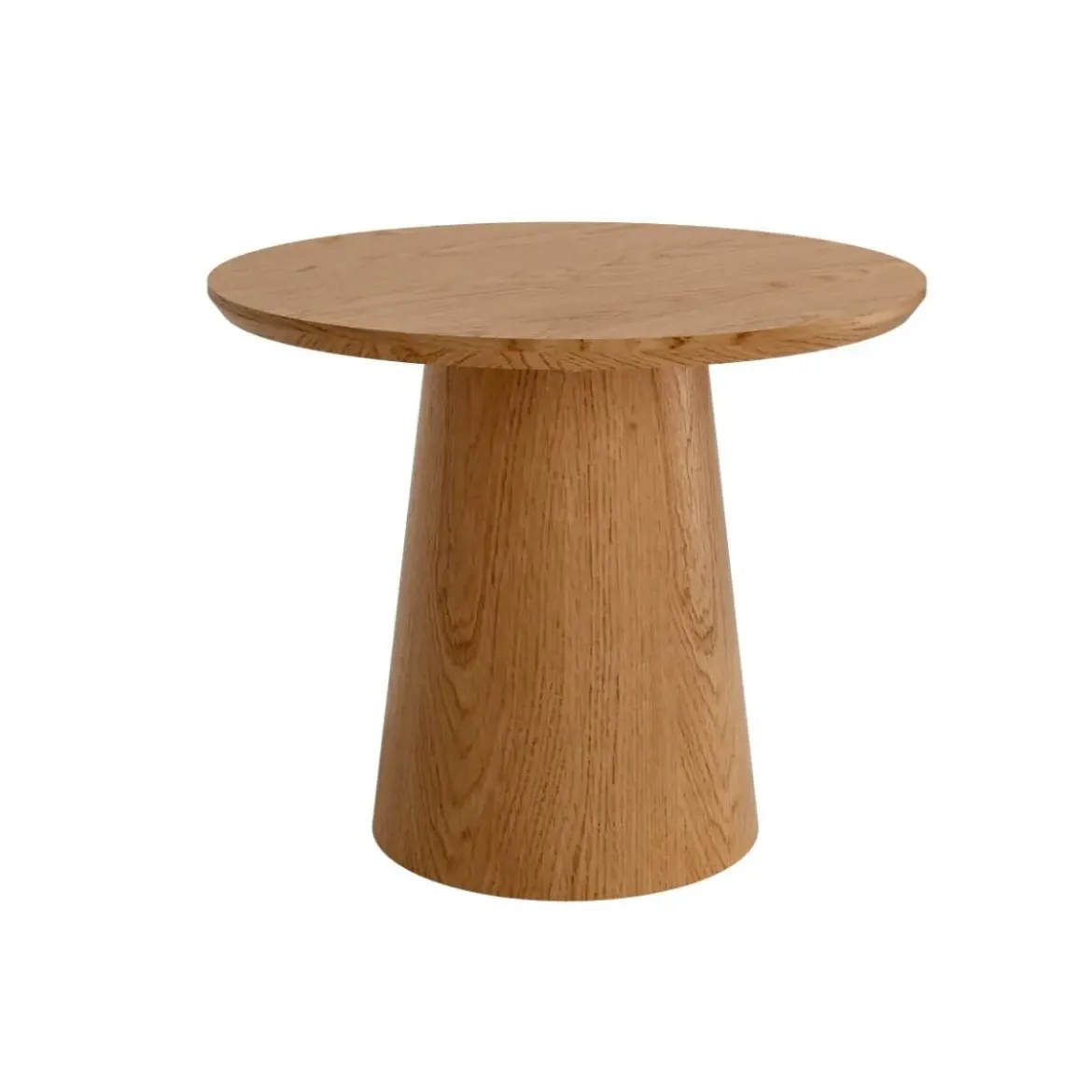 Mesa auxiliar fija redonda roble biselado 60 cm NAMIB