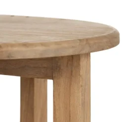 Mesa Auxiliar Natural de Madera de Mindi 40x40x55 cm 613024