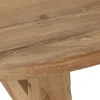 Mesa Auxiliar Redonda de Madera Natural MB-219429