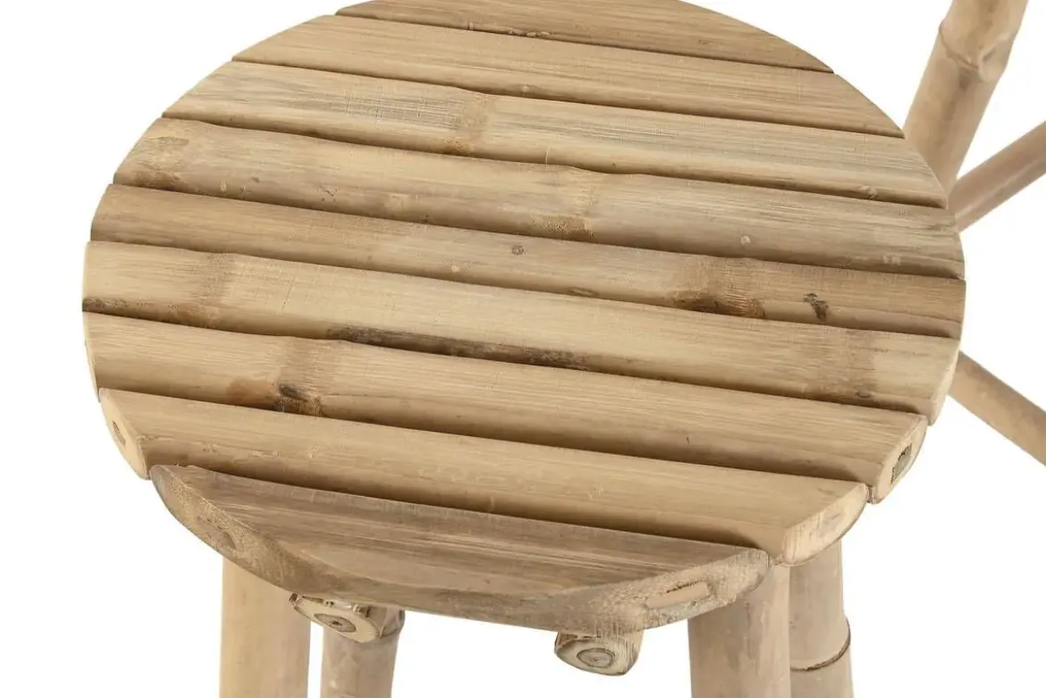 Mesa Bar de Bambú con 2 Taburetes MB-218225