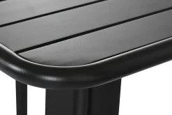Mesa Bar Set con 2 Taburetes en Negro Estructura Metal MB-218235