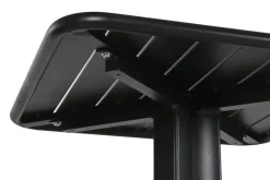 Mesa Bar Set con 2 Taburetes en Negro Estructura Metal MB-218235