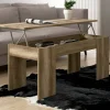 Mesa centro elevable modelo Lara color cañón