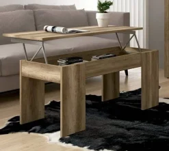 Mesa centro elevable modelo Lara color cañón