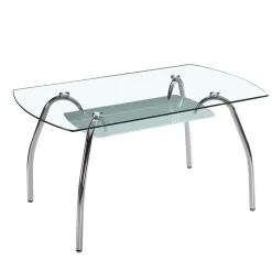 Mesa Comedor con Tapa de Cristal Fija Modelo San