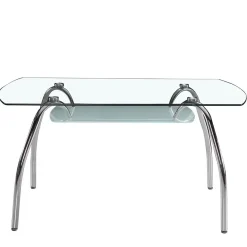Mesa Comedor con Tapa de Cristal Fija Modelo San