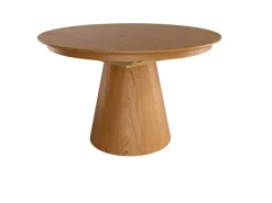 Mesa comedor Extensible redonda roble biselado 120-160 cm NAMIB